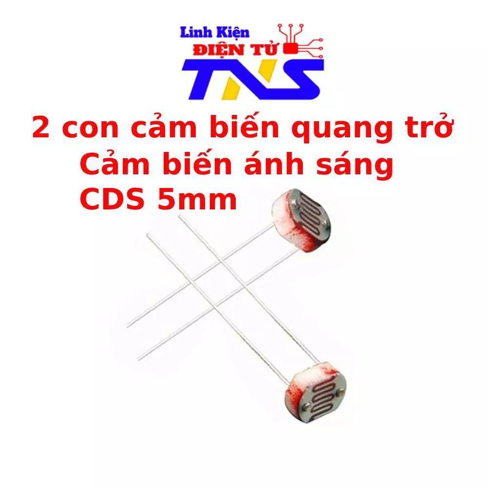 2 con Quang Trở CDS 5mm (Cảm Biến Ánh Sáng 5mm)